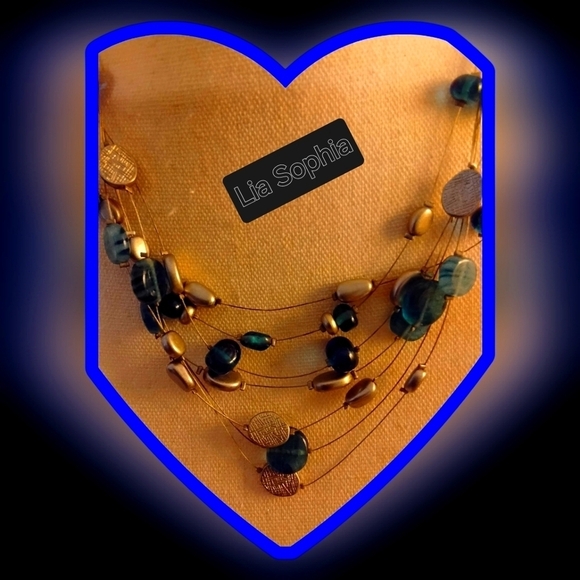 Lia Sophia Caspian Sea Retired Necklace - Picture 1 of 6